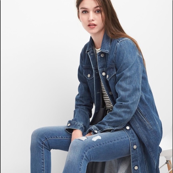 gap denim duster jacket